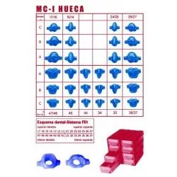 MC-I Huecas, 600 preformas de cera individuales